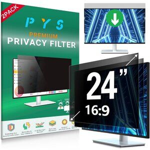 [2-Pack] 24" Computer Privacy Screen Filter for 16:9 Widescreen Removable